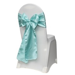 YCC Linens – Satin Chair Sashes Ribbon Bow Wedding Banquet Decor (Pack of 10)