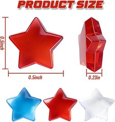 310PCS Patriotic Vase Filler Ice Rocks Acrylic 4th of July Star Crystals Gems…