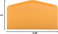 JAM PAPER #11 Envelopes – 4 1/2 x 10 3/8 – Brown Kraft #11, 50 Per Pack
