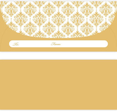 100 Pack Gold Money Envelopes for Cash Gifts (7X3 Inch), Fancy Decorative Design
