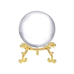 Crystal Ball – 60mm Solid Glass Photography Magic Ball with Golden Clear