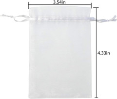 50Pcs Organza Bags-Mix Color 3.54»X4.33»(9X11Cm) Satin Drawstring Organza Pouc