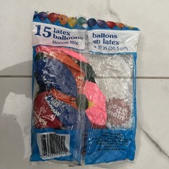 15 Pieces Happy Birthday Latex Balloons 12 inches / 15 cm NEW