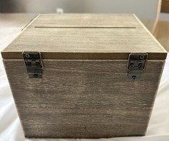 Studio His & Hers» wooden well wishes box 7 1/2 Inches Square Box With Lid .