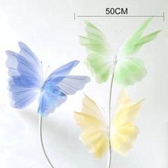 50cm Large Colorful Gauze Butterfly For Wedding Baptism Photography Backdrop NEW