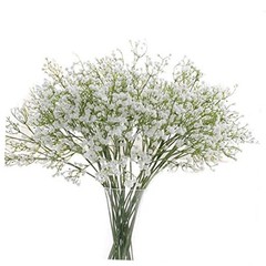 15Pcs Long Stem Artificial Baby Breath Flowers Real Touch Silk Gypsophila