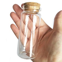 6pcs 65ml Small Mini Glass bottles Vials Jars with Cork Stoppers Clear