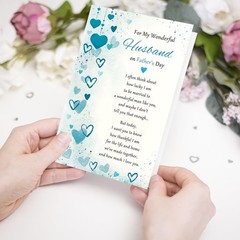 Heartfelt Fathers Day Card for Husband, Double Sided Fathers Day Card Gift fr…