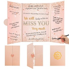 Rose Gold Farewell Guest Book – Signature Keepsake for Coworkers & Friends