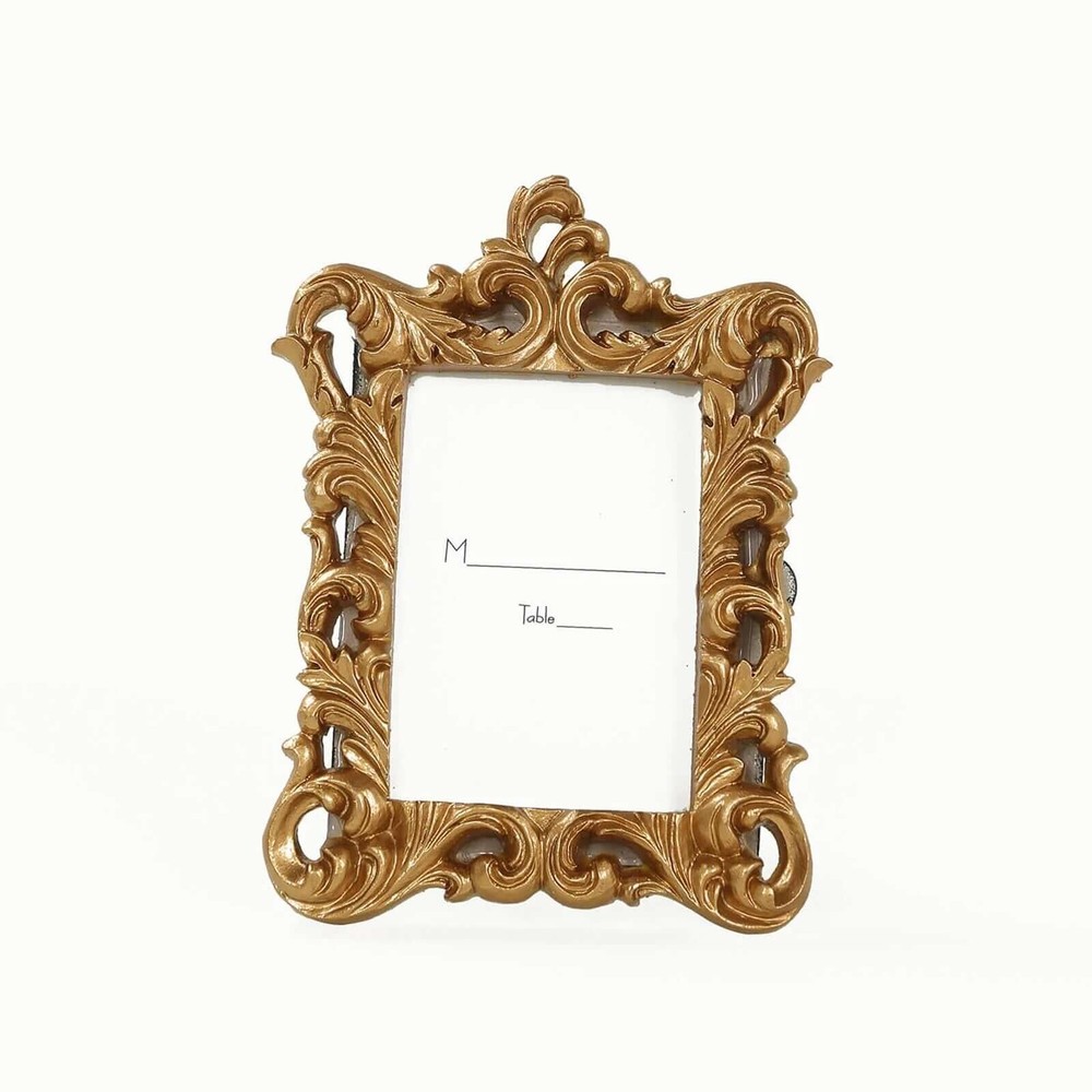 4 Gold Resin Vintage Ornate Picture Frames Wedding Favors Party Events