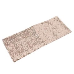 10 Blush Spandex Sequined CHAIR SASHES Ties Wraps Wedding Party Decorations