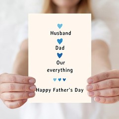 IDU Fathers Day Card Gifts for Husband, Fathers Day Card Gifts from Wife, Happy