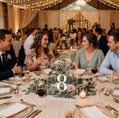 Arch Frosted Acrylic Table Numbers 1-15 Stands 5×7 Wedding Signage Centerpiece