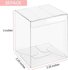 Durable Transparent Favor Boxes for Macarons – 25 pcs, Perfect for Events