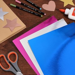 Bright Creations Metallic 8.5 x 11 inches, Blue,Pink,Rose Gold,Silver