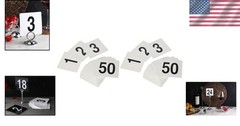 Pre-Printed Plastic Table Numbers 1-50, 4×4 Inches, 2-Pack for Easy Event Setup