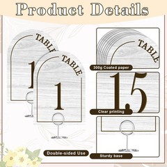 White Table Numbers 130 Signs Holders Reception Dining 4×5.7 Inch Bulk