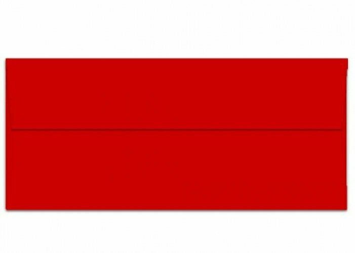 #10 Business Envelopes, Bright Color Red, 24w(90gsm), 4 1/8 x 9 1/2, 50 Qty