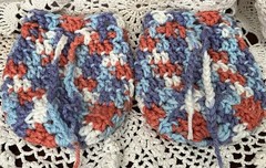 2 Crochet Drawstring Bags Wedding Party Favor Pouch Jewelry Gift Coin Dice Bags