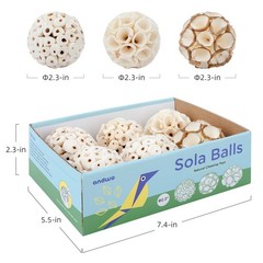 andwe Sola Bird Toy Balls – Natural Soft Chew & Shredding Foraging for Cockatiel
