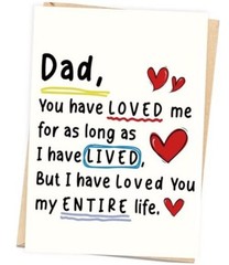 Fathers Day Card Gift for Dad from Daughter Son, Minimalist Premium AT-388
