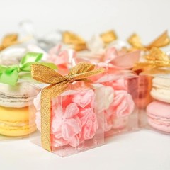 Durable Transparent Favor Boxes for Macarons – 25 pcs, Perfect for Events