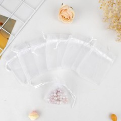 50Pcs White Organza Bags 3×4 inch – Perfect for Weddings and Celebrations
