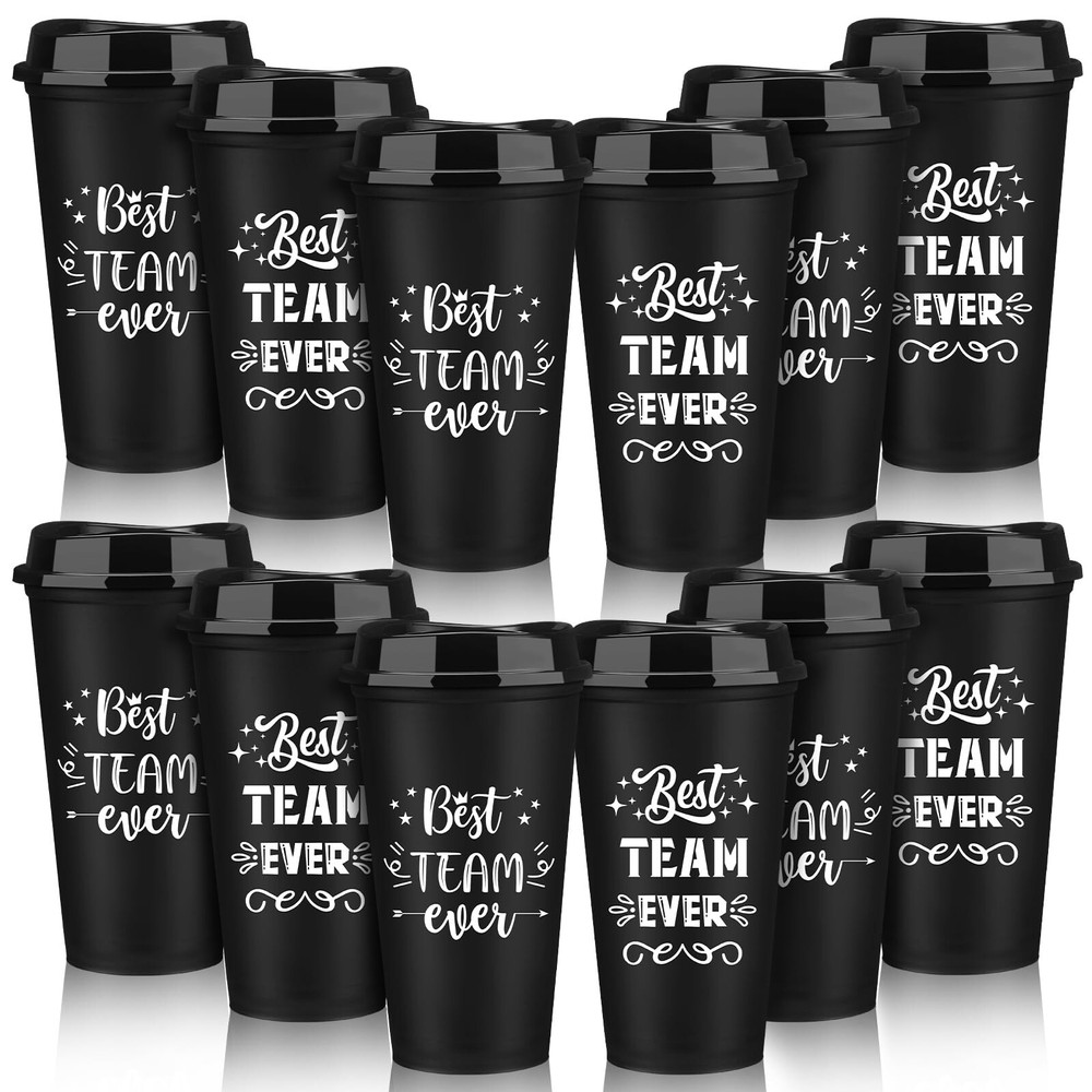 Sliner 12 Pcs Best Team Ever Gifts Christmas Employee Giftsteam 16 oz Reusabl…