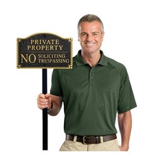 Private Property No Soliciting No Trespassing Statement Plaque,Solid Metal Ca…