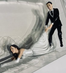 Accoutrements Reluctant Bride Wedding Cake Topper Ball and Chain Funny Vintage