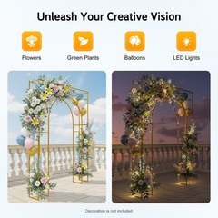 Free Standing Wedding Arch Backdrop Stand Square Metal Balloon Arch Stand