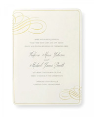 Gold Foil Border Invitation Kit – 25 Count