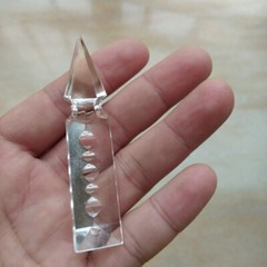 10pcs 76-150mm Triangle Chandelier Crystal Prisms Bar w/ Arrow Head Lamp Parts