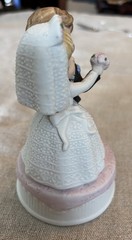 Vtg Ceramic Wedding Cake Topper Dancing Bride Groom Figurine Japan