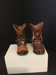 Vintage Mini Cowboy Boots – Western Wedding Cake Toppers, Rustic Accent