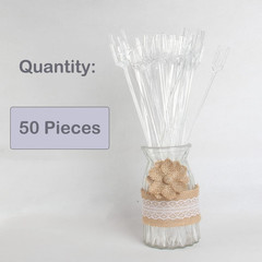 50 Pcs Floral Card Holder Picks,12 Inch Flower Pick Holder for Card Photos Weddi