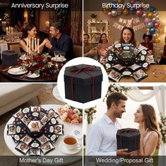 Koogel Explosion 9.84 X 14.56 X 0.59 Inches, Holds Up to 36 Photos, Black