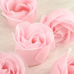 24 Rose Gold HEART ROSE PETALS SOAPS with Gift Boxes Wedding Party FAVORS Supply