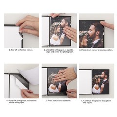 Neil Enterprises 4×6 Black Leather Self-Stick Photo Album – Holds 20 photos