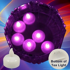 NEW 24 Pink Led Floating Floral Tea Light Candle for Wedding Centerpiece Decor