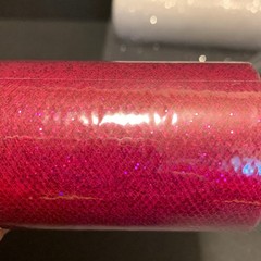Lot of 3 Glitter Tulle 6” X 3 Yards White Blue Pink Craft