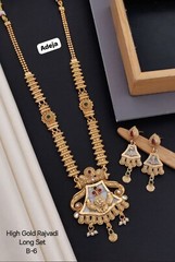 gold plated rajwadi mangalsutra indian jewelry set wedding long mangalsutra