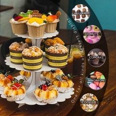 Versatile White Cardboard Cupcake Tower – Perfect for Celebrations & Easy to Use