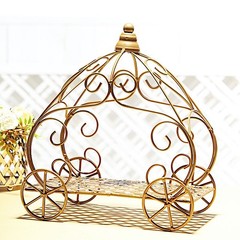 11″ tall Gold Cinderella Carriage Stand Party Centerpiece Wedding Decorations