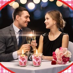 150 Pcs Valentine’s Day Heart Decor Vase Filler Red Pink White Love