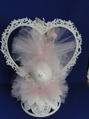 New Vintage Wilton «Flowering Bell» wedding Cake Top with Pink , 103-2174, 1983
