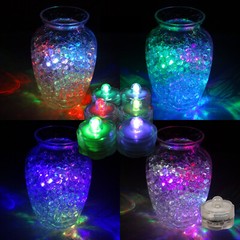 30 Multi Color Change Led SUBMERSIBLE Wedding Waterproof Floral Decor Tea Light