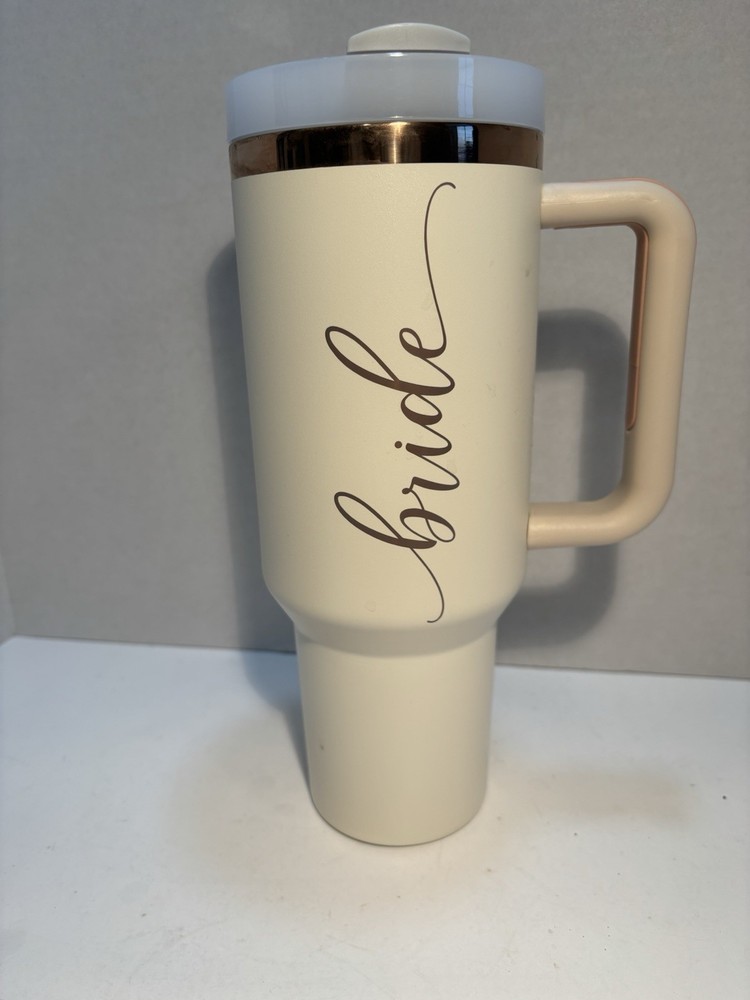 Bride To Be Gift Coffee/Water Tumbler With Lid Bridal Shower Gift 40oz No Straw