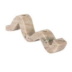 Marble Wave Double Taper Candle Holder Beige