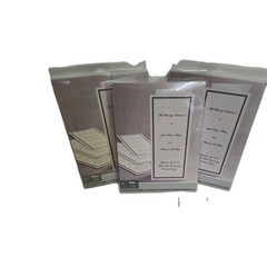 LOT OF 3 Wilton Wedding Tri-fold Programs Elegant Black Border 50 Count